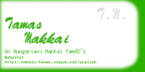 tamas makkai business card